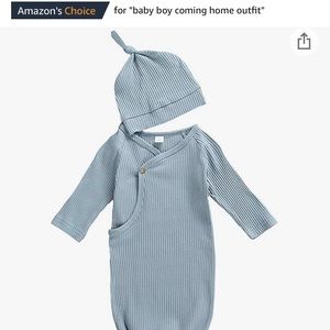 Newborn Outfits- Knotted Gowns with Hats